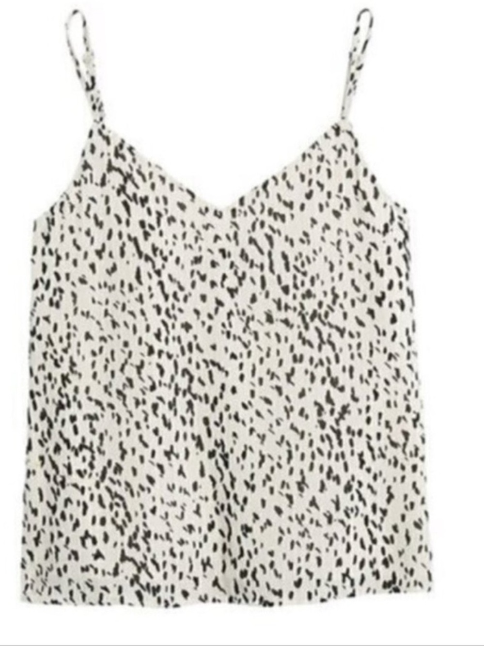 NWT Banana Republic Black & Cream Abstract Dot Camisole